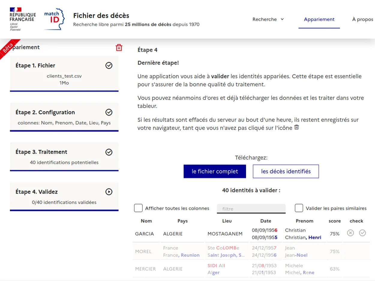 fiche étendue
