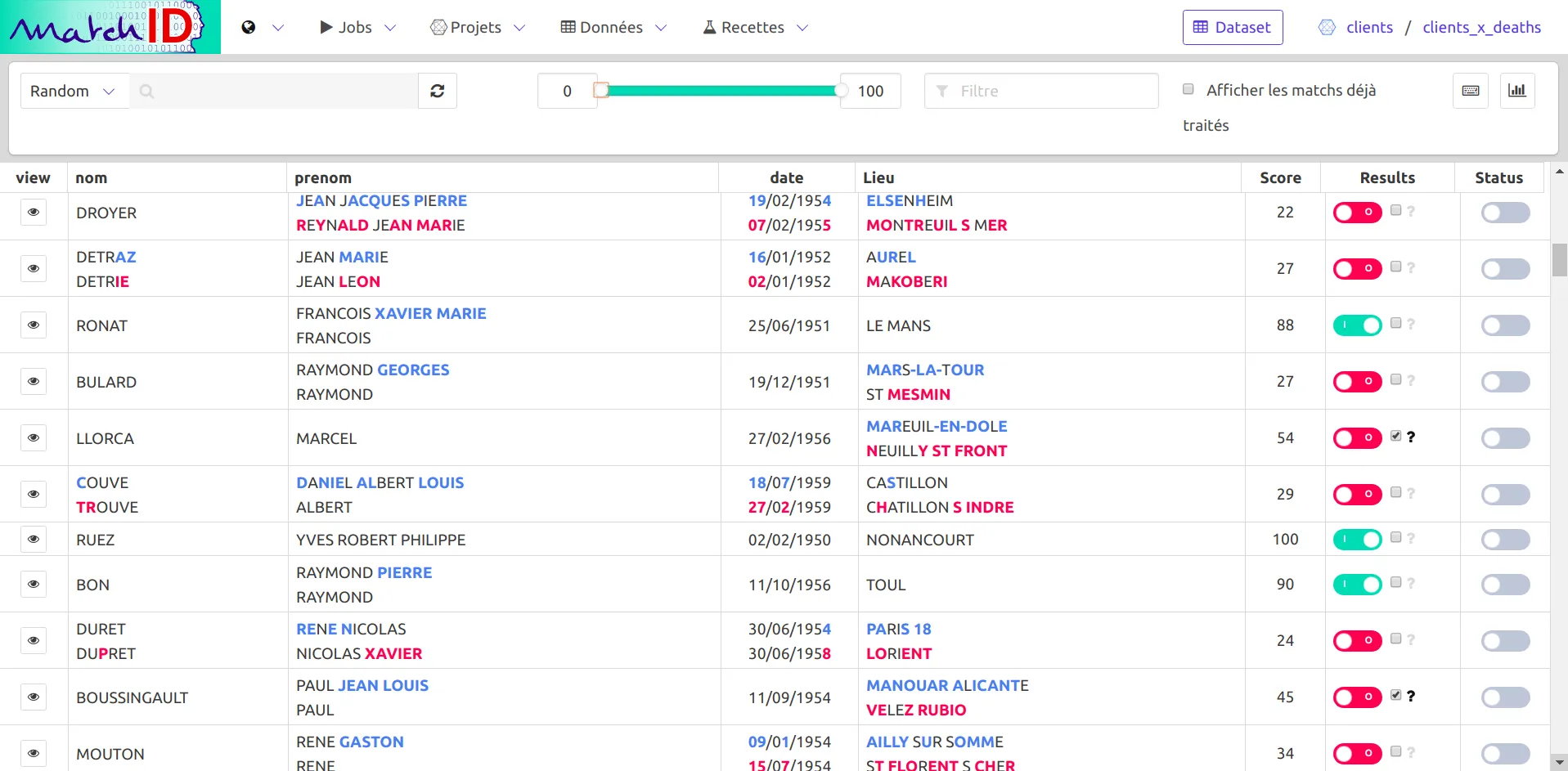 matchID validation
